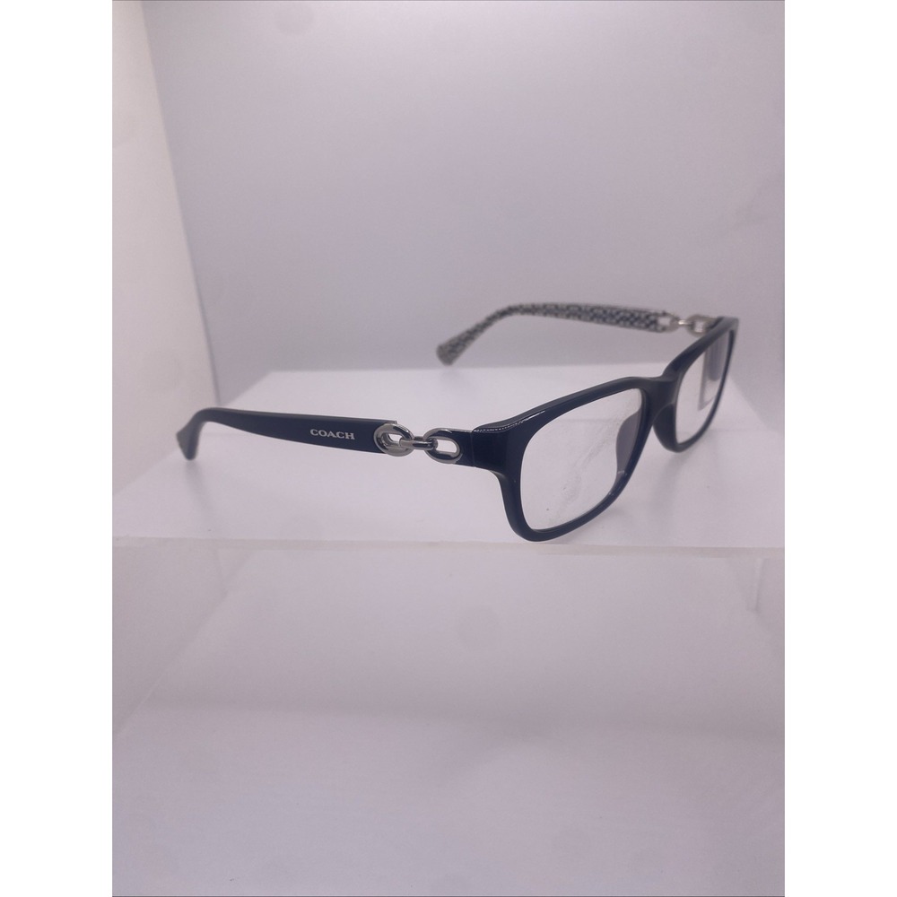 Coach Eyeglasses Women FRAMES ONLY HC 6052 Fannie 52-16-135 Black White 411 - Picture 3 of 16